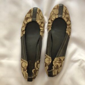 Coach slip on ballet shoes